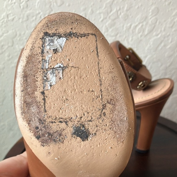 Coach: Brown Eddison G2503- adjustable ankle strap- Mule Heels- 5.5 - Picture 11 of 16